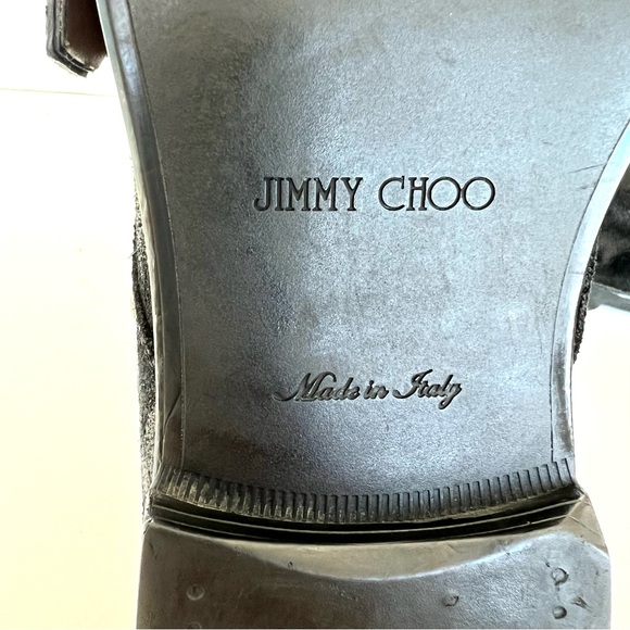 JIMMY CHOO Men Black Double Monk Strap Waxed Suede Leather Chukka Boots Sz 42 - Picture 10 of 16